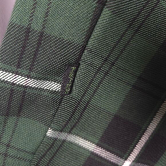 VTG Tripp NYC Womens 4 47x23 Green Plaid Knee Length A-Line Skirt - Picture 3 of 7